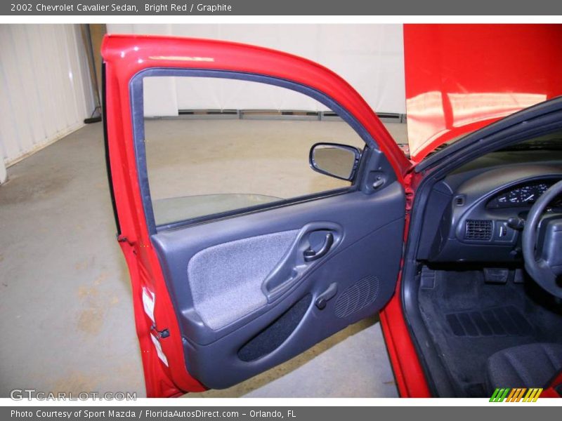 Bright Red / Graphite 2002 Chevrolet Cavalier Sedan
