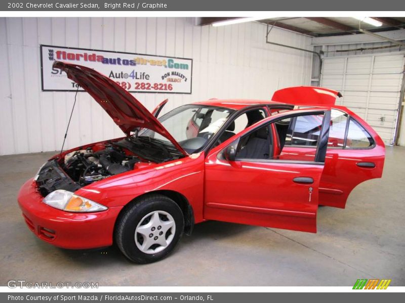 Bright Red / Graphite 2002 Chevrolet Cavalier Sedan