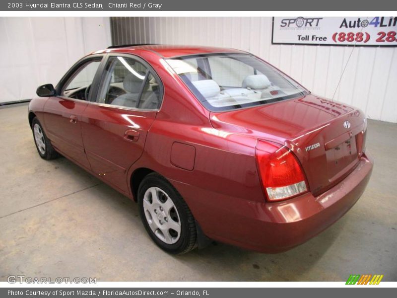 Chianti Red / Gray 2003 Hyundai Elantra GLS Sedan