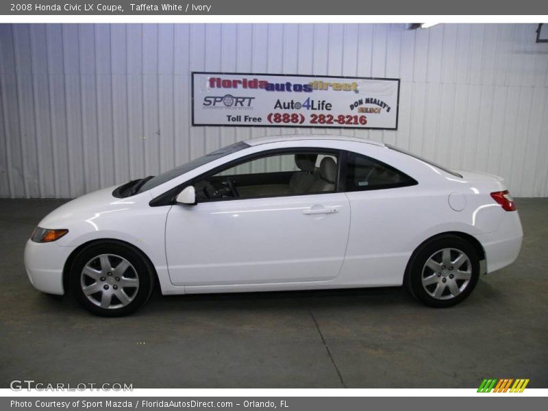 Taffeta White / Ivory 2008 Honda Civic LX Coupe