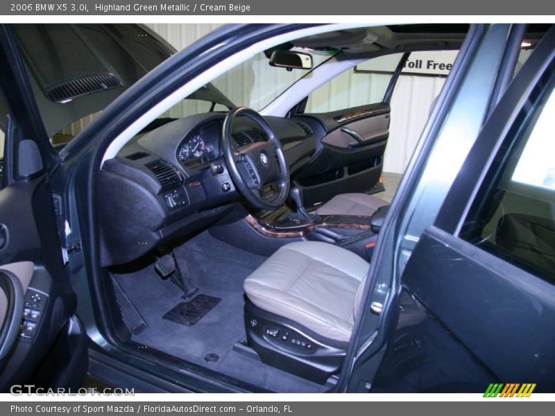 Highland Green Metallic / Cream Beige 2006 BMW X5 3.0i