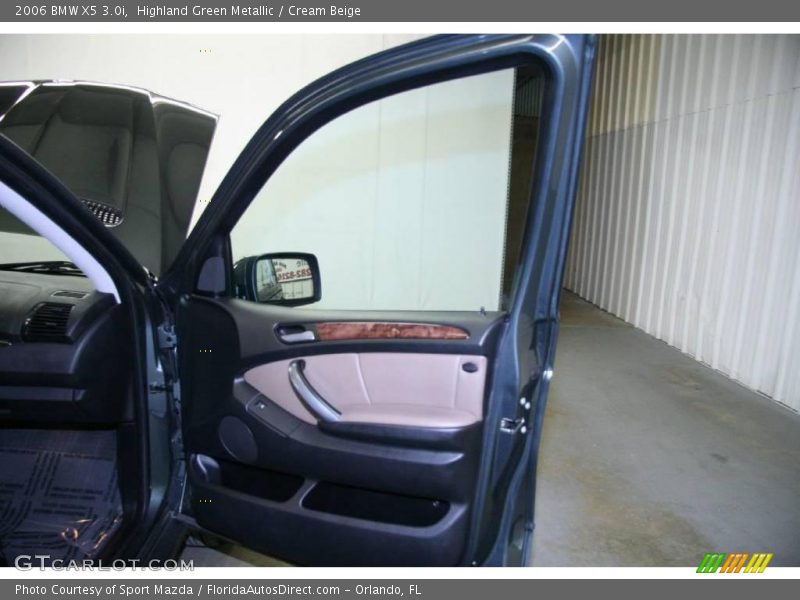 Highland Green Metallic / Cream Beige 2006 BMW X5 3.0i
