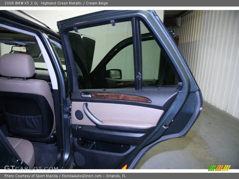 Highland Green Metallic / Cream Beige 2006 BMW X5 3.0i