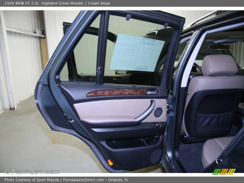 Highland Green Metallic / Cream Beige 2006 BMW X5 3.0i