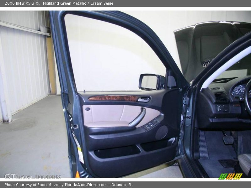 Highland Green Metallic / Cream Beige 2006 BMW X5 3.0i