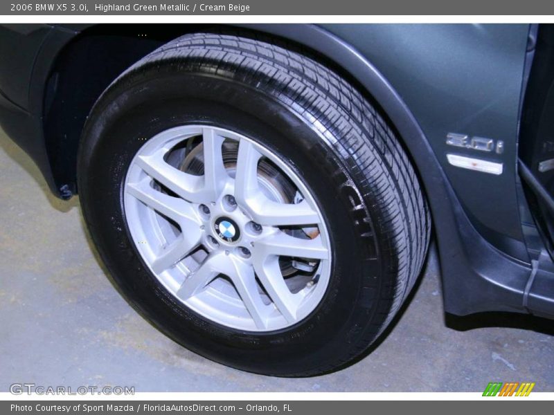 Highland Green Metallic / Cream Beige 2006 BMW X5 3.0i
