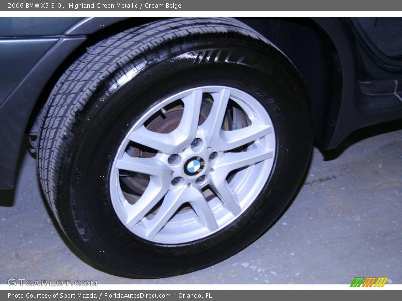Highland Green Metallic / Cream Beige 2006 BMW X5 3.0i
