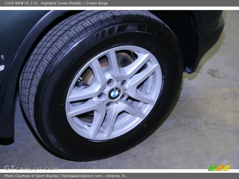 Highland Green Metallic / Cream Beige 2006 BMW X5 3.0i
