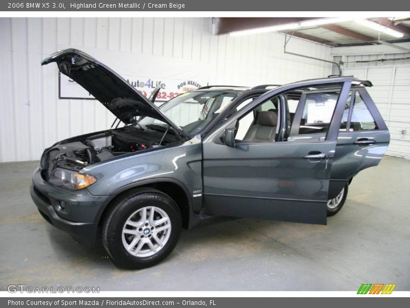Highland Green Metallic / Cream Beige 2006 BMW X5 3.0i