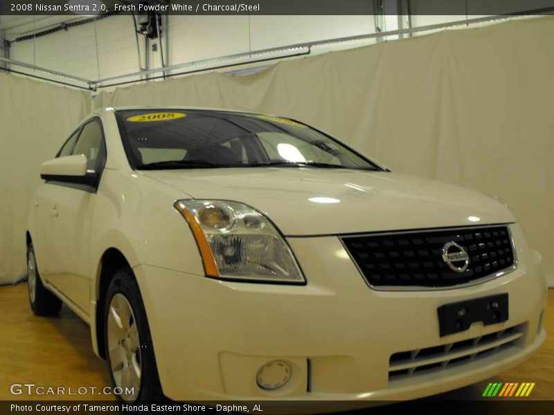 Fresh Powder White / Charcoal/Steel 2008 Nissan Sentra 2.0