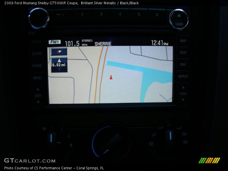 Navigation of 2009 Mustang Shelby GT500KR Coupe