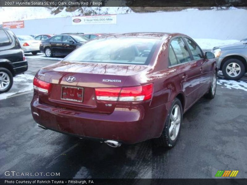 Dark Cherry Red / Beige 2007 Hyundai Sonata SE V6