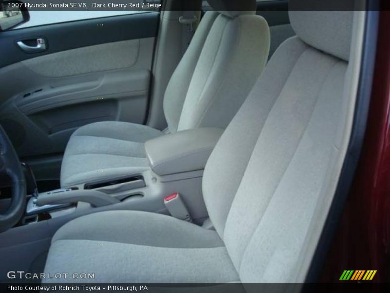 Dark Cherry Red / Beige 2007 Hyundai Sonata SE V6