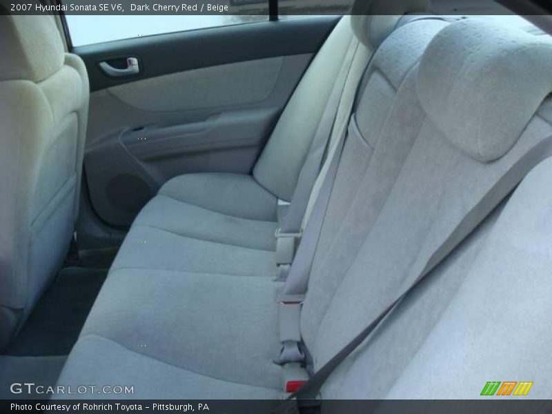 Dark Cherry Red / Beige 2007 Hyundai Sonata SE V6