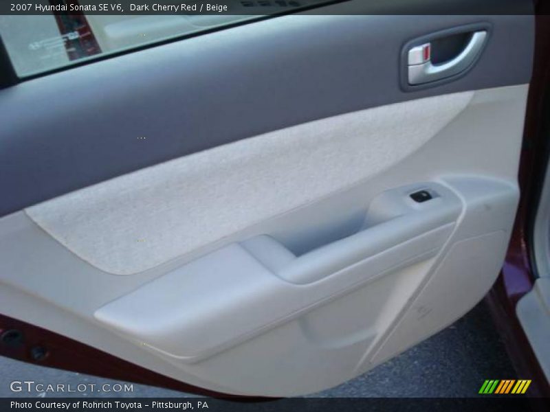 Dark Cherry Red / Beige 2007 Hyundai Sonata SE V6