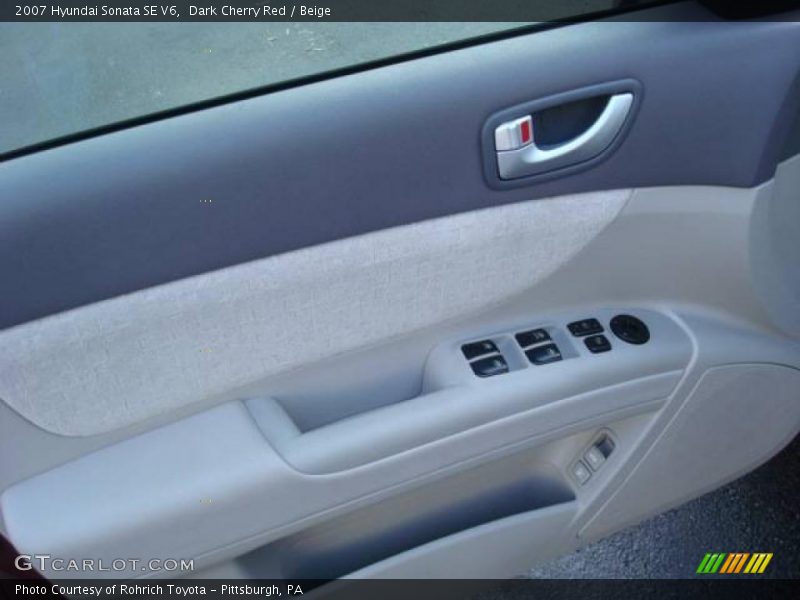 Dark Cherry Red / Beige 2007 Hyundai Sonata SE V6