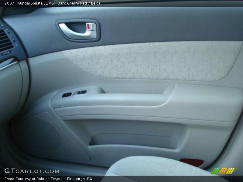 Dark Cherry Red / Beige 2007 Hyundai Sonata SE V6