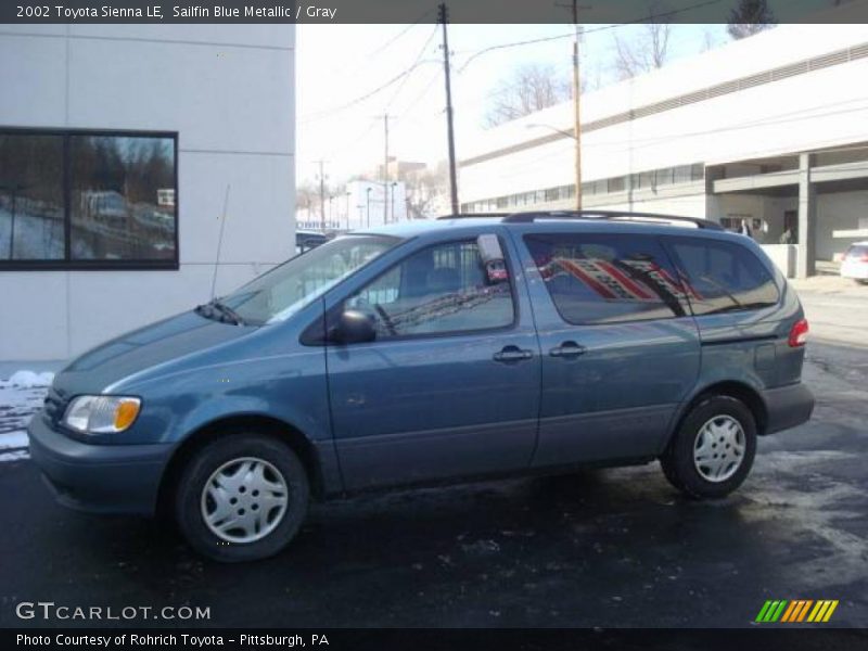 Sailfin Blue Metallic / Gray 2002 Toyota Sienna LE