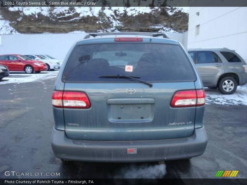 Sailfin Blue Metallic / Gray 2002 Toyota Sienna LE