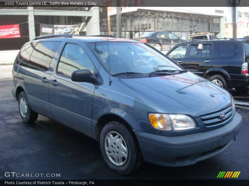 Sailfin Blue Metallic / Gray 2002 Toyota Sienna LE
