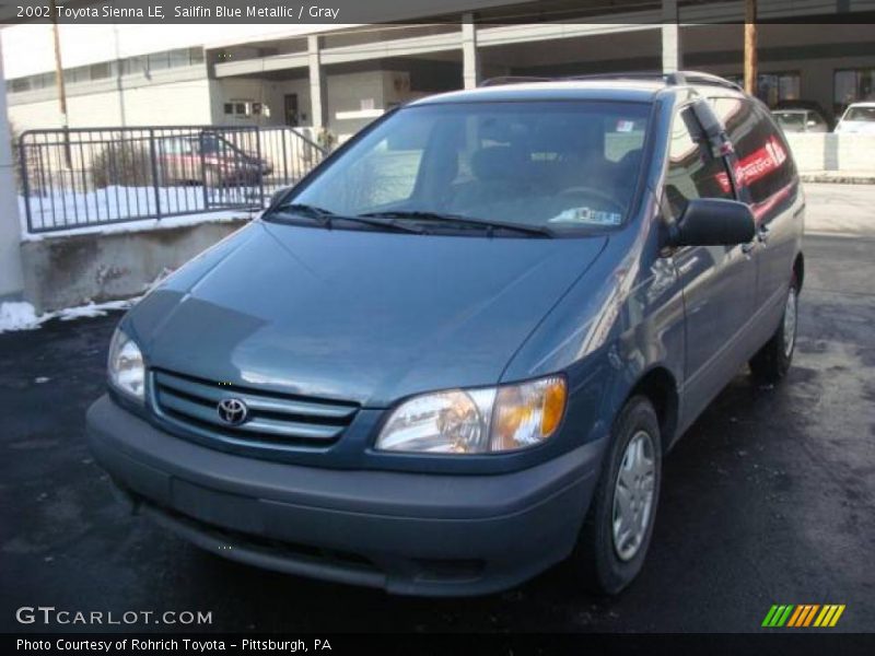 Sailfin Blue Metallic / Gray 2002 Toyota Sienna LE