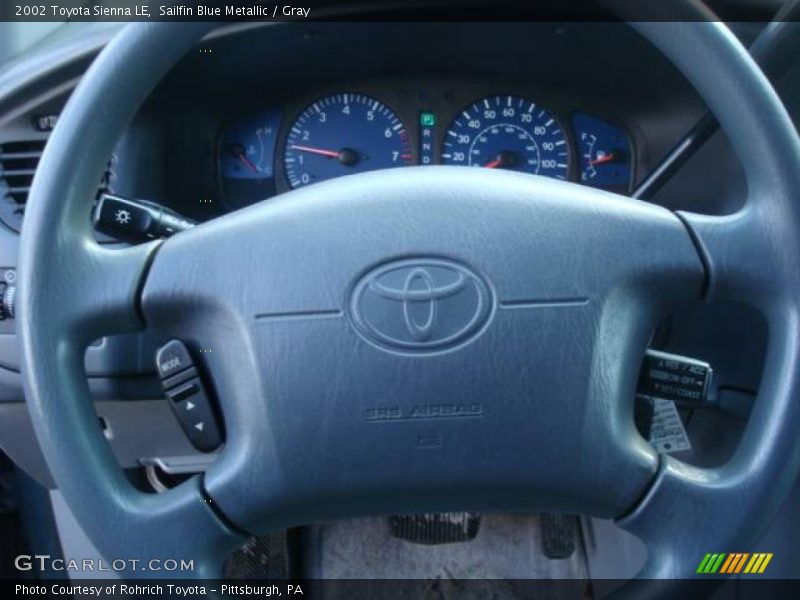 Sailfin Blue Metallic / Gray 2002 Toyota Sienna LE