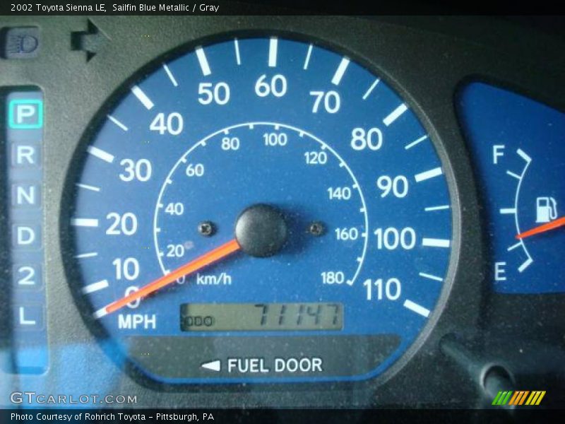 Sailfin Blue Metallic / Gray 2002 Toyota Sienna LE