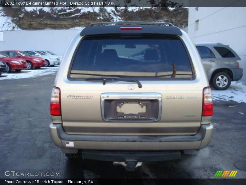 Dorado Gold Pearl / Oak 2002 Toyota 4Runner Limited 4x4