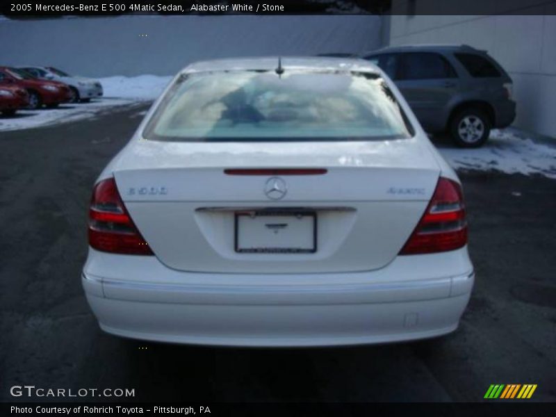 Alabaster White / Stone 2005 Mercedes-Benz E 500 4Matic Sedan