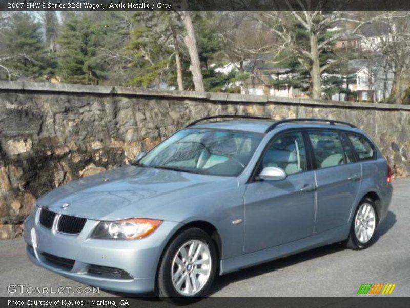 Arctic Metallic / Grey 2007 BMW 3 Series 328i Wagon