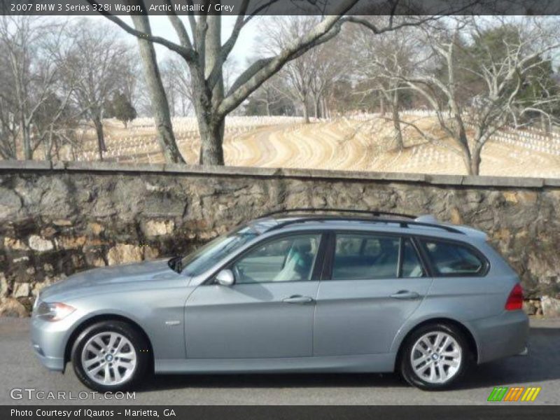 Arctic Metallic / Grey 2007 BMW 3 Series 328i Wagon