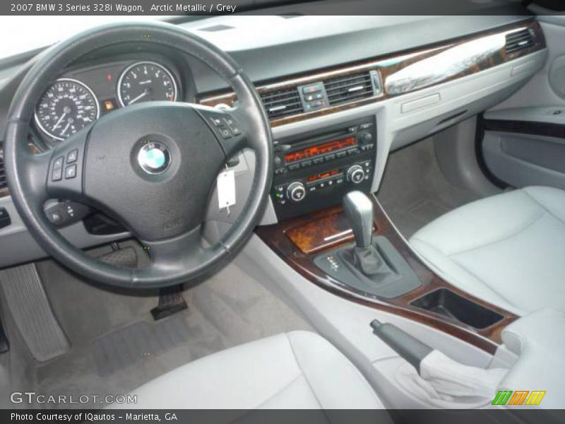 Arctic Metallic / Grey 2007 BMW 3 Series 328i Wagon