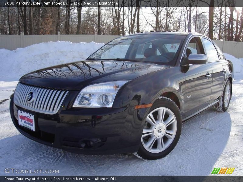 Black / Medium Light Stone 2008 Mercury Sable Premier Sedan