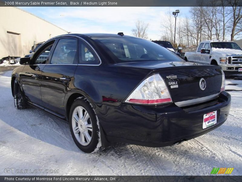 Black / Medium Light Stone 2008 Mercury Sable Premier Sedan