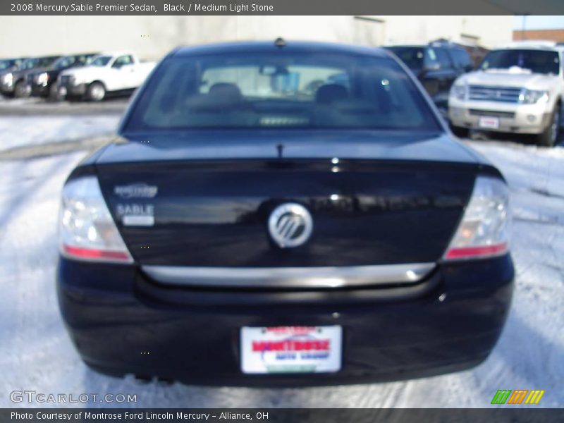 Black / Medium Light Stone 2008 Mercury Sable Premier Sedan