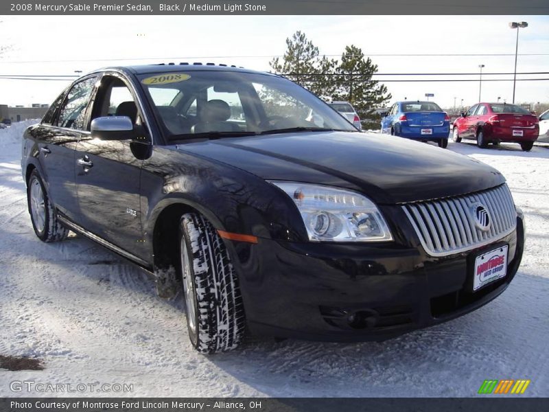 Black / Medium Light Stone 2008 Mercury Sable Premier Sedan