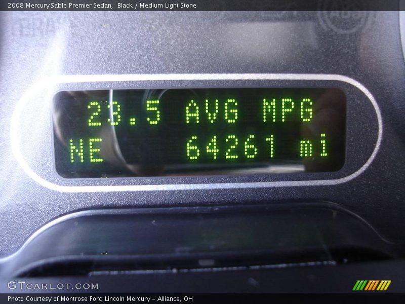 Black / Medium Light Stone 2008 Mercury Sable Premier Sedan