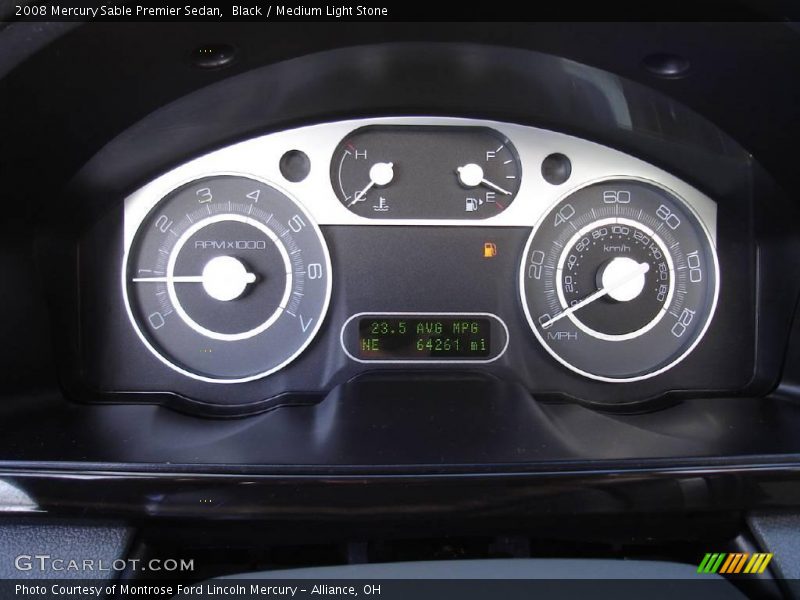 Black / Medium Light Stone 2008 Mercury Sable Premier Sedan