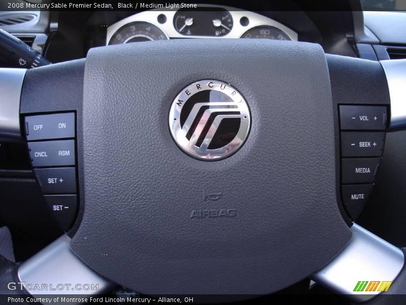 Black / Medium Light Stone 2008 Mercury Sable Premier Sedan
