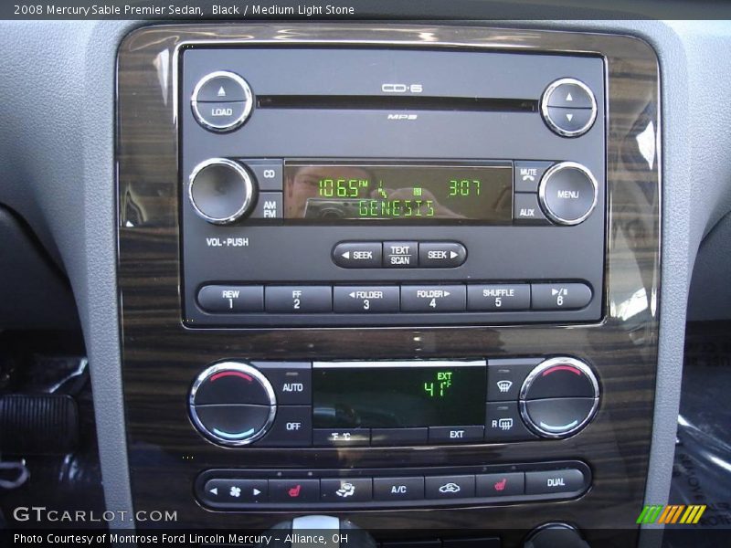 Black / Medium Light Stone 2008 Mercury Sable Premier Sedan