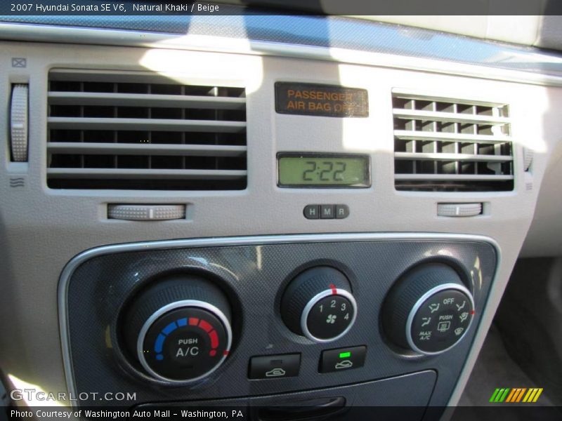 Natural Khaki / Beige 2007 Hyundai Sonata SE V6