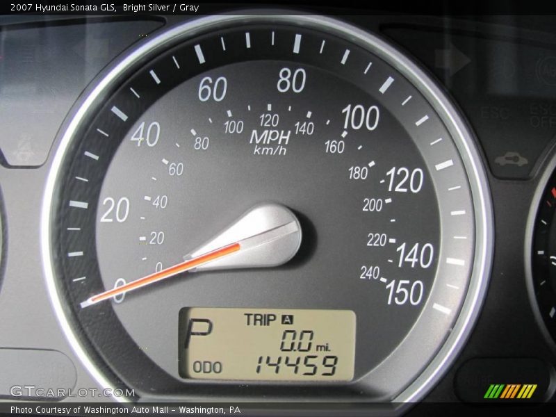 Bright Silver / Gray 2007 Hyundai Sonata GLS