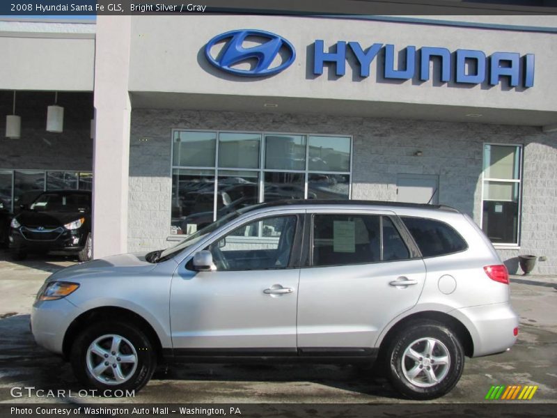 Bright Silver / Gray 2008 Hyundai Santa Fe GLS