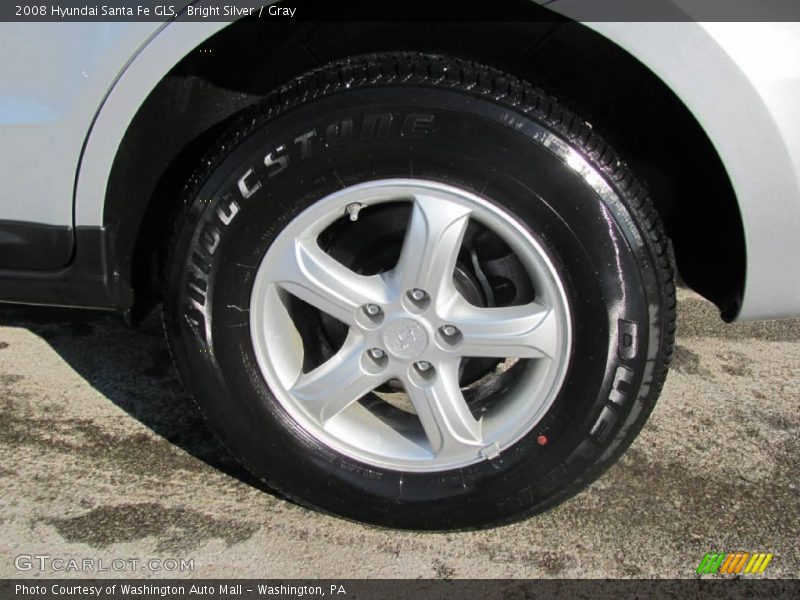 Bright Silver / Gray 2008 Hyundai Santa Fe GLS