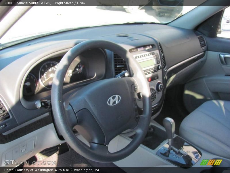 Bright Silver / Gray 2008 Hyundai Santa Fe GLS