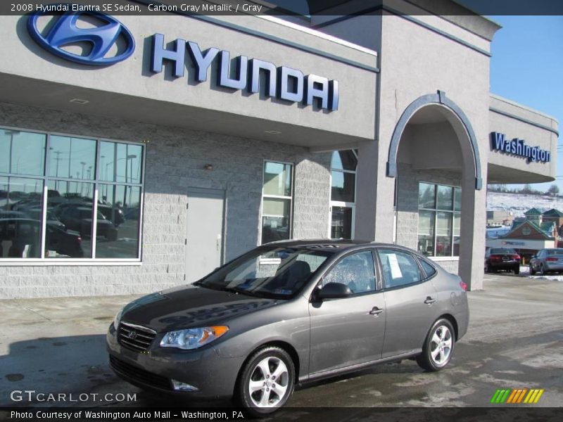 Carbon Gray Metallic / Gray 2008 Hyundai Elantra SE Sedan