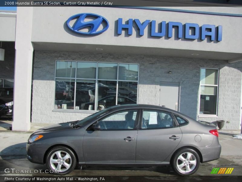 Carbon Gray Metallic / Gray 2008 Hyundai Elantra SE Sedan