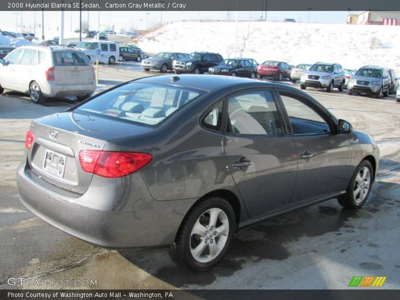 Carbon Gray Metallic / Gray 2008 Hyundai Elantra SE Sedan