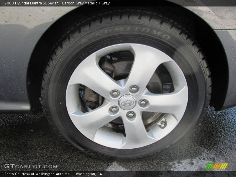Carbon Gray Metallic / Gray 2008 Hyundai Elantra SE Sedan