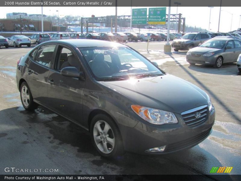 Carbon Gray Metallic / Gray 2008 Hyundai Elantra SE Sedan